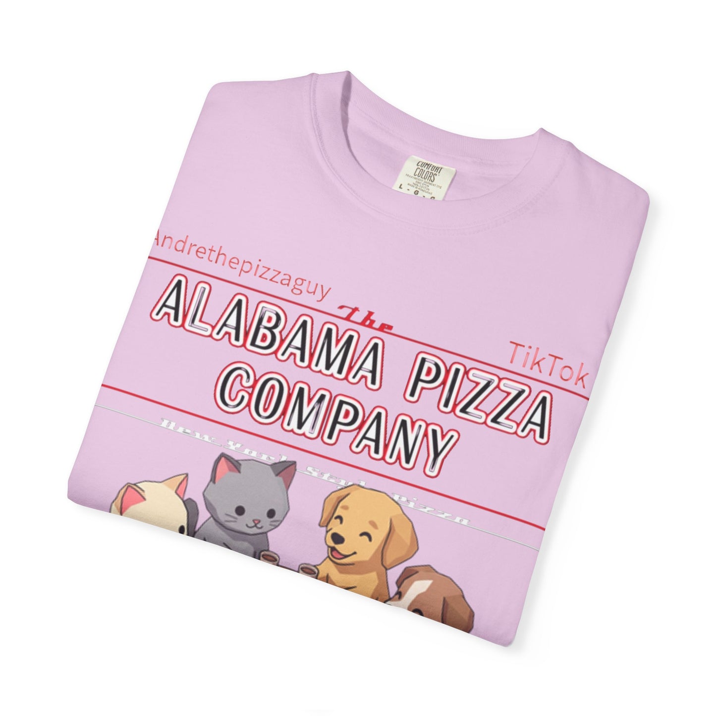 Alabama Pizza Company T-Shirt — Cute Dogs Sharing Pizza Graphic Tee