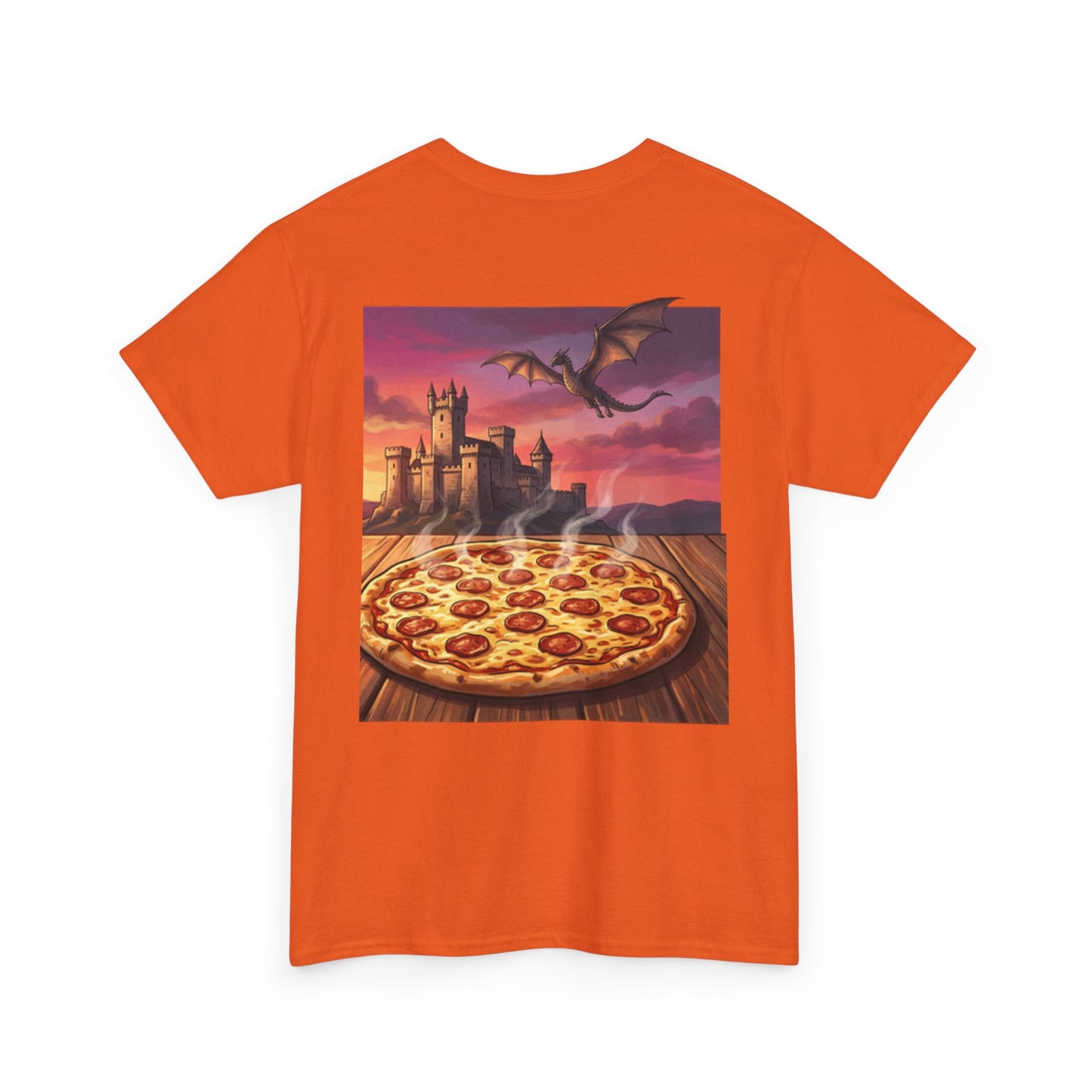 Fantasy Pizza Tee — Dragon Castle Pizza Graphic Shirt