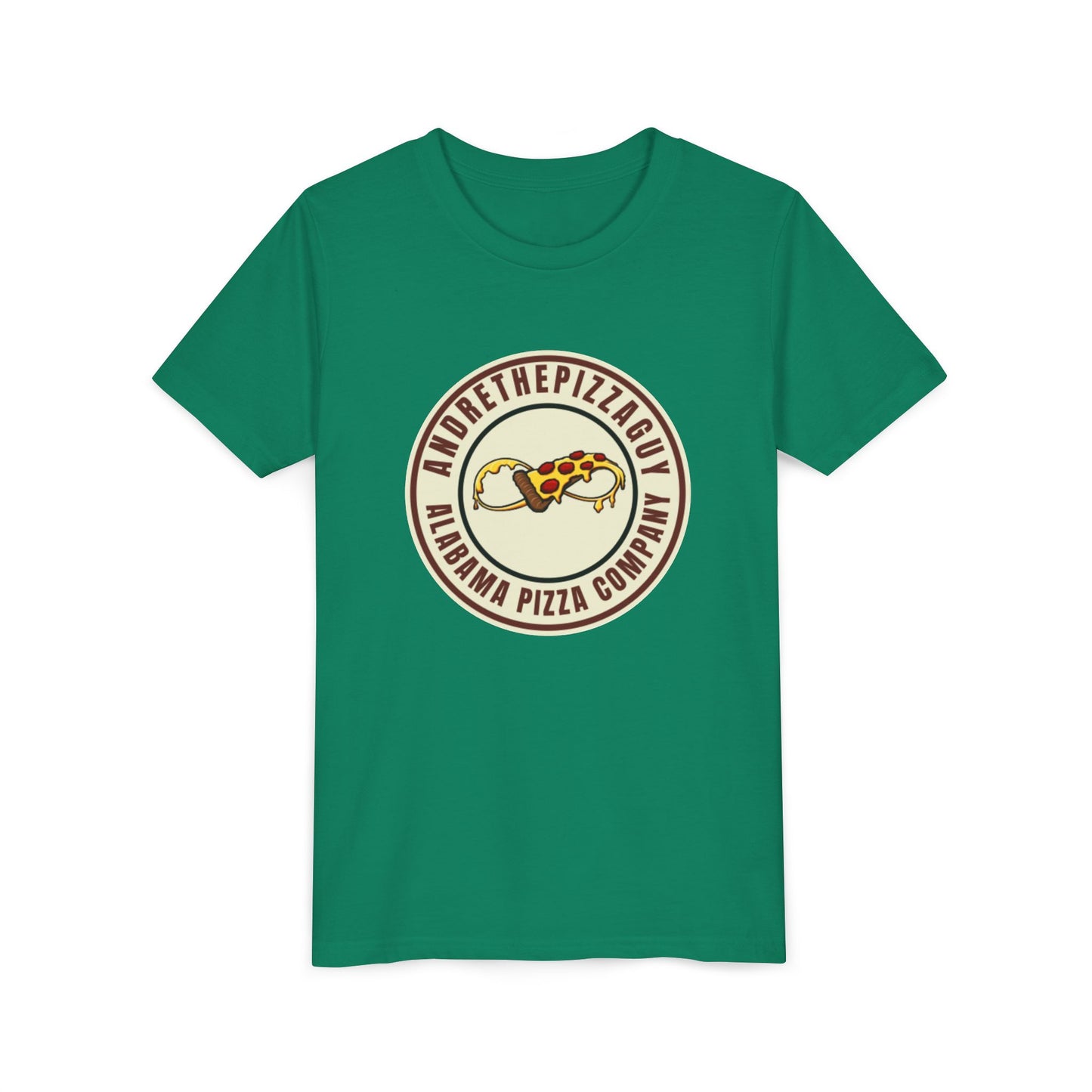 Youth T-Shirt — "AndreThePizzaGuy" Alabama Pizza Company Logo Tee