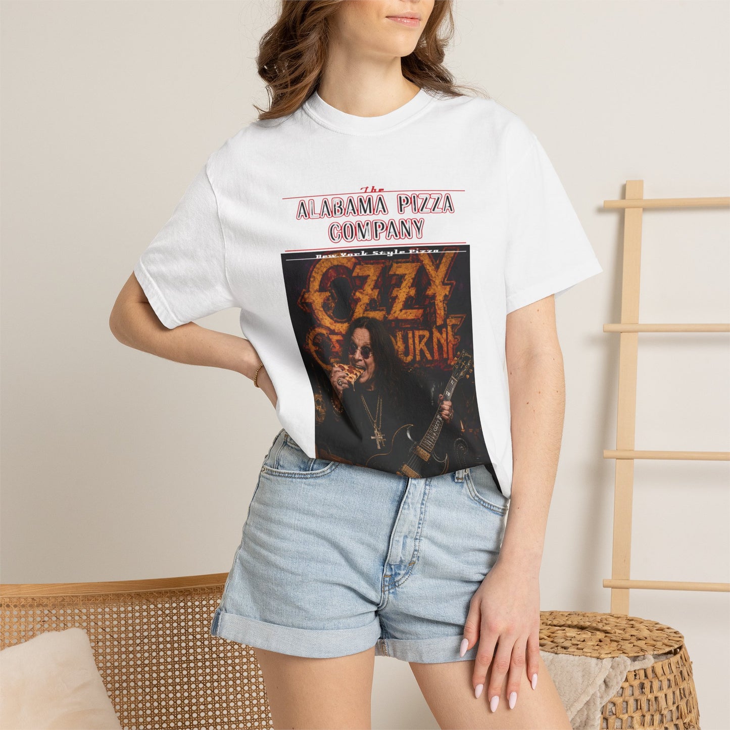 Ozzy Osbourne Pizza Company Graphic T-Shirt