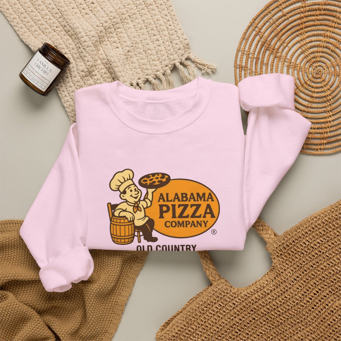 Alabama Pizza Company Crewneck Sweatshirt – Old Country Pizza Shop Vintage Logo