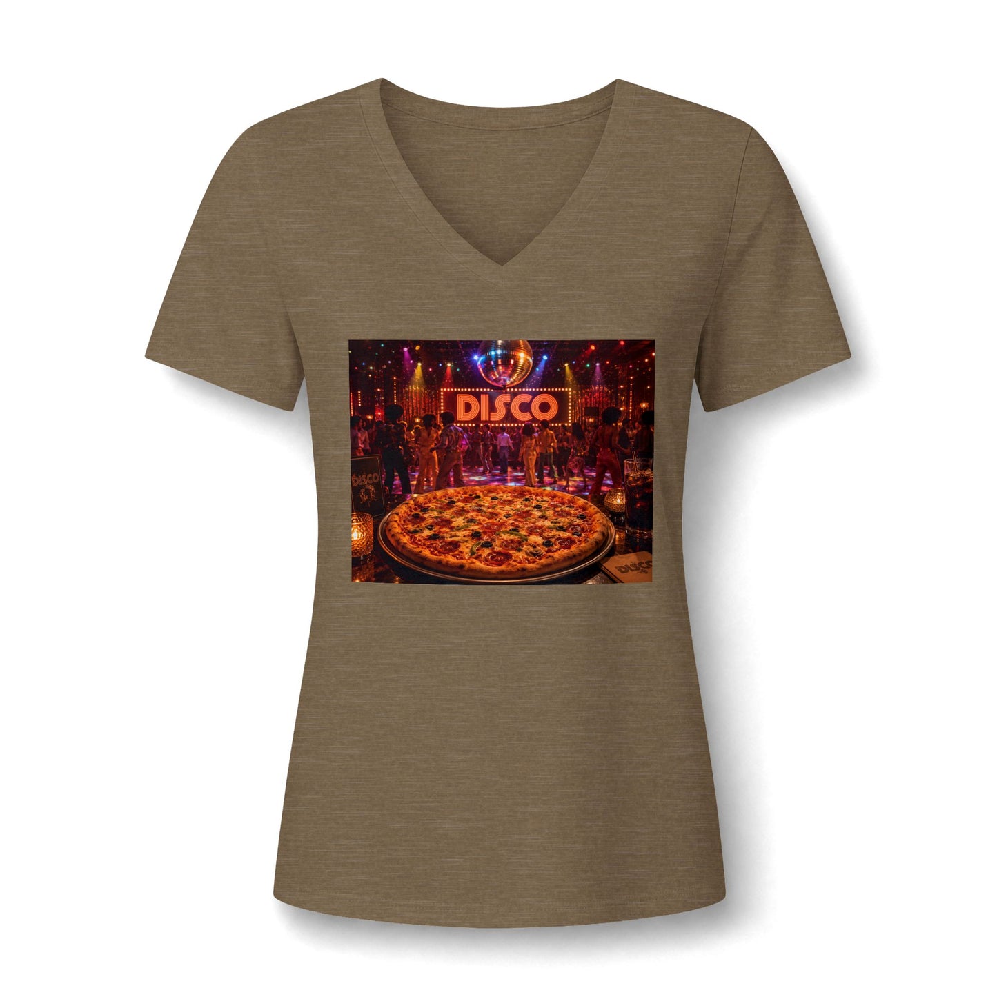 Disco Pizza V-Neck Tee