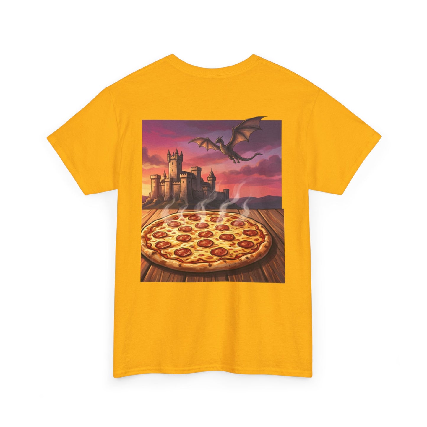 Fantasy Pizza Tee — Dragon Castle Pizza Graphic Shirt