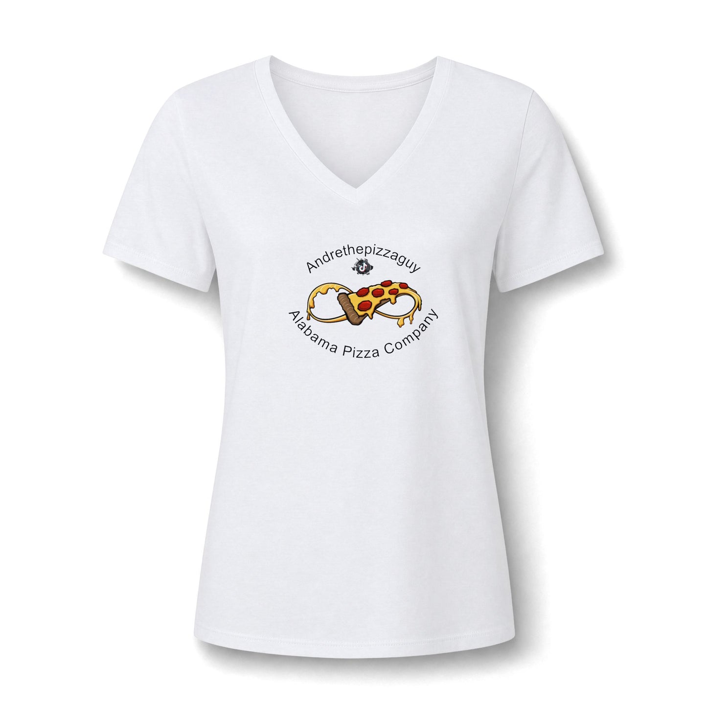 Women's V-Neck Pizza Lover Tee - 'Adventures in Delivery' Graphic