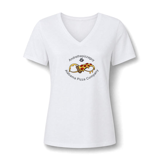 Women's V-Neck Pizza Lover Tee - 'Adventures in Delivery' Graphic