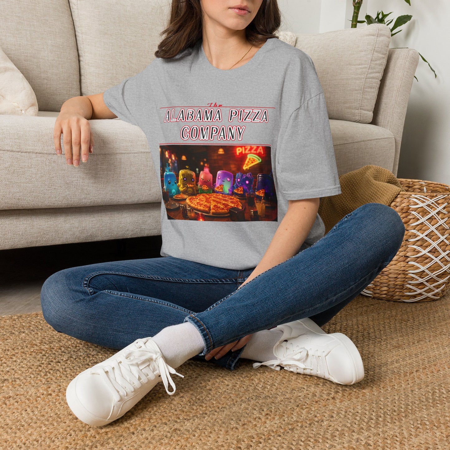 T-Shirt — "The Alabama Pizza Company" Neon Pizzeria Graphic Tee