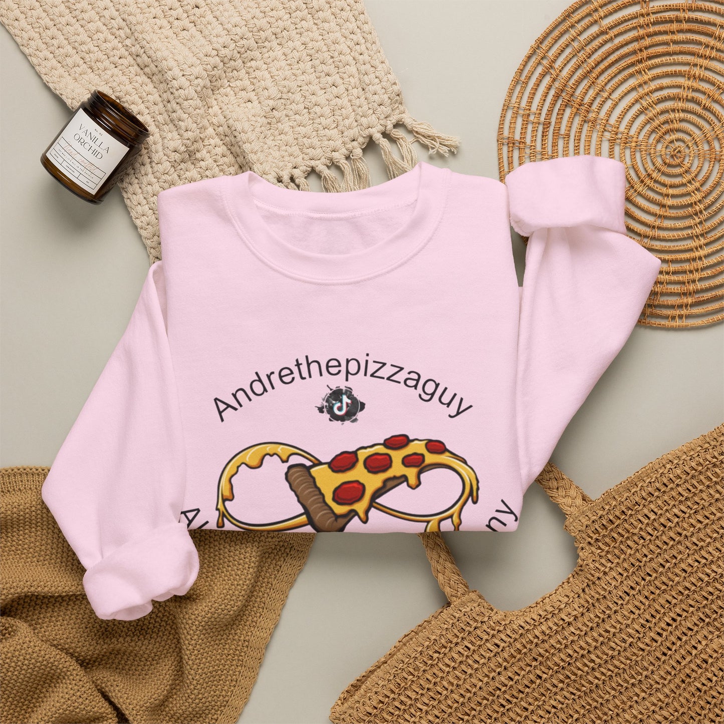 Pizza Logo Crewneck Sweatshirt — "Andrethepizzaguy" Alabama Pizza Company