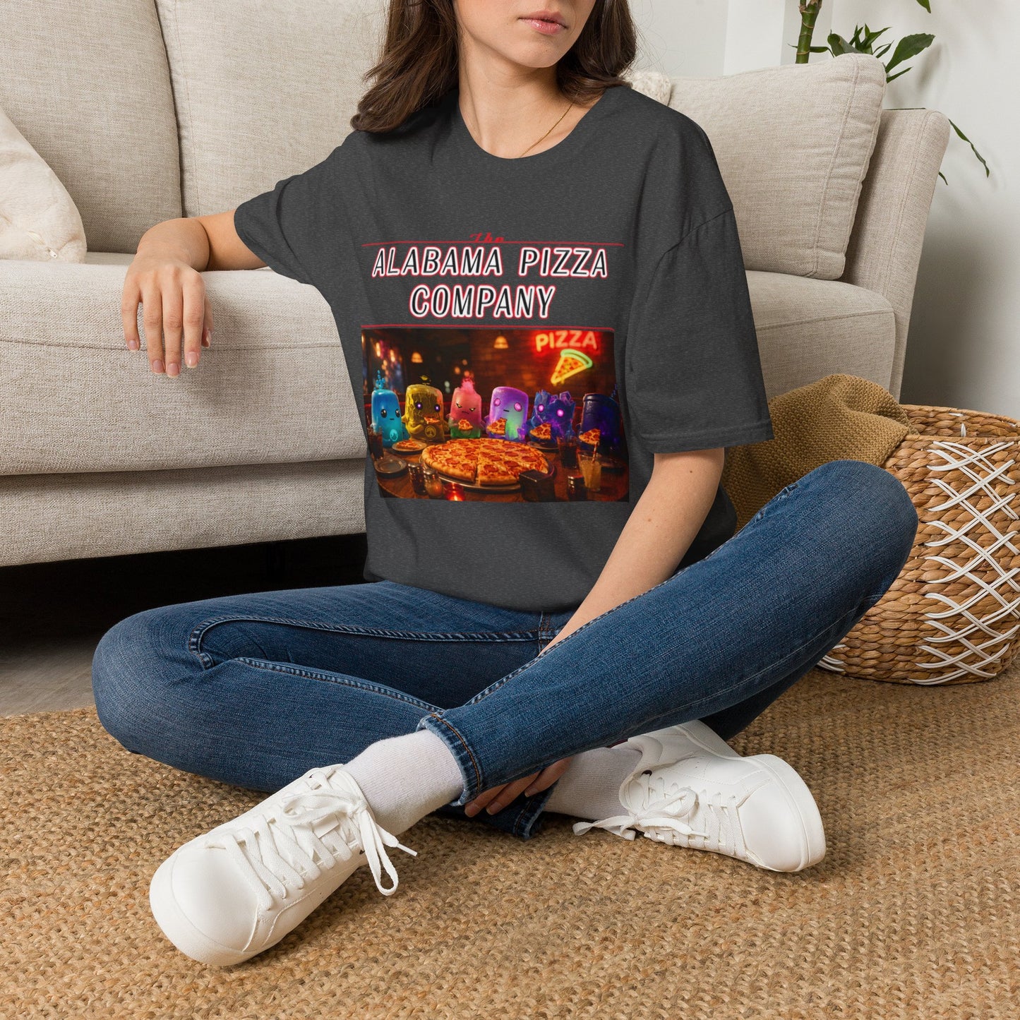 T-Shirt — "The Alabama Pizza Company" Neon Pizzeria Graphic Tee