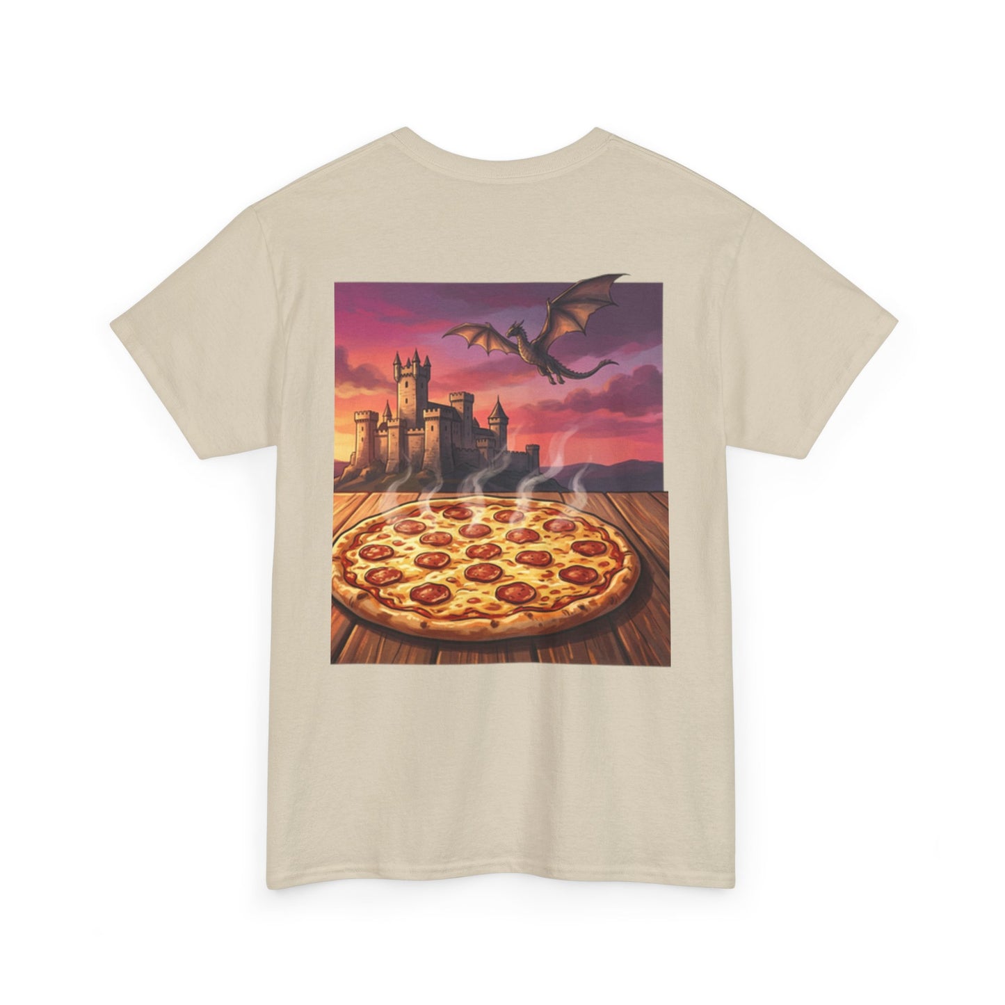 Fantasy Pizza Tee — Dragon Castle Pizza Graphic Shirt