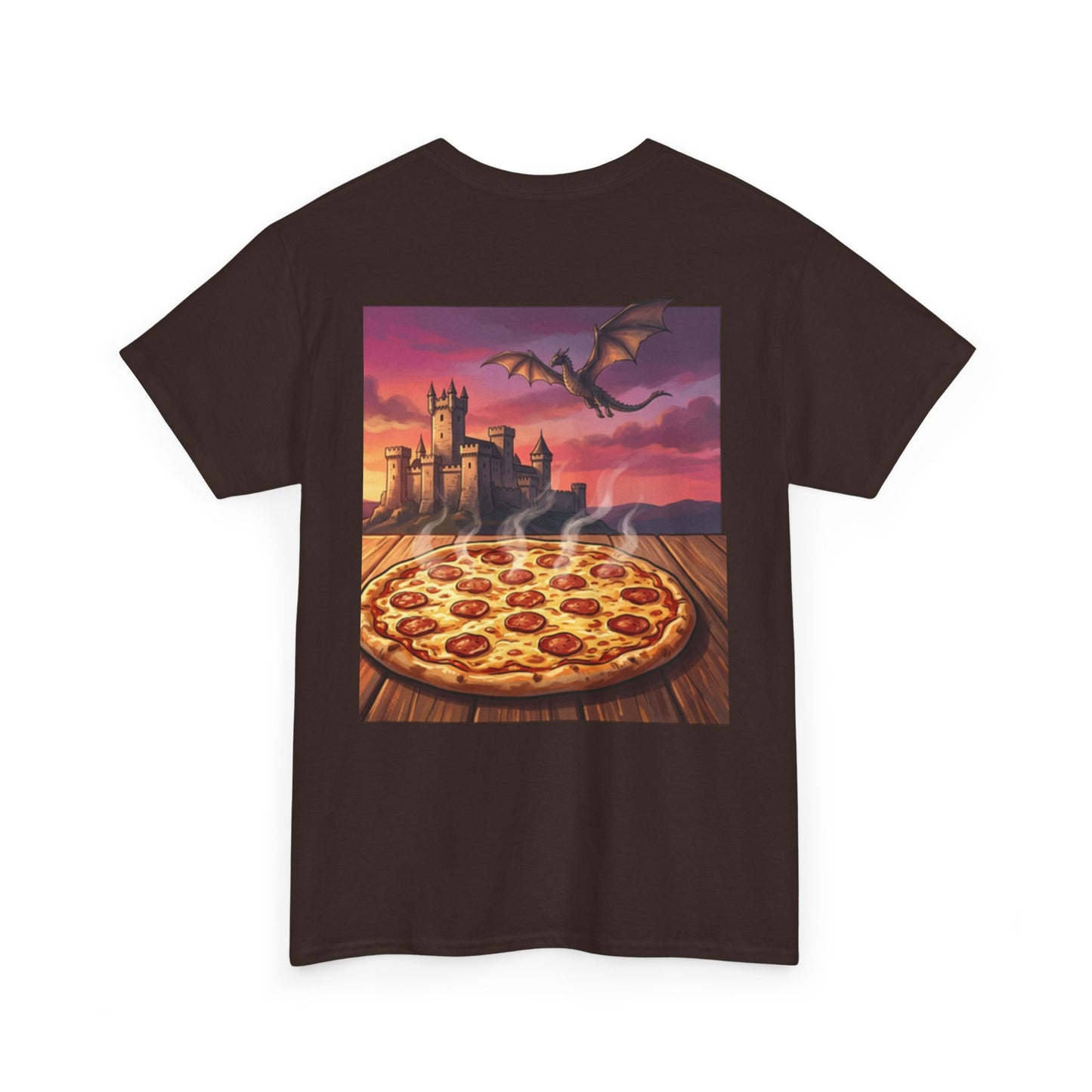 Fantasy Pizza Tee — Dragon Castle Pizza Graphic Shirt