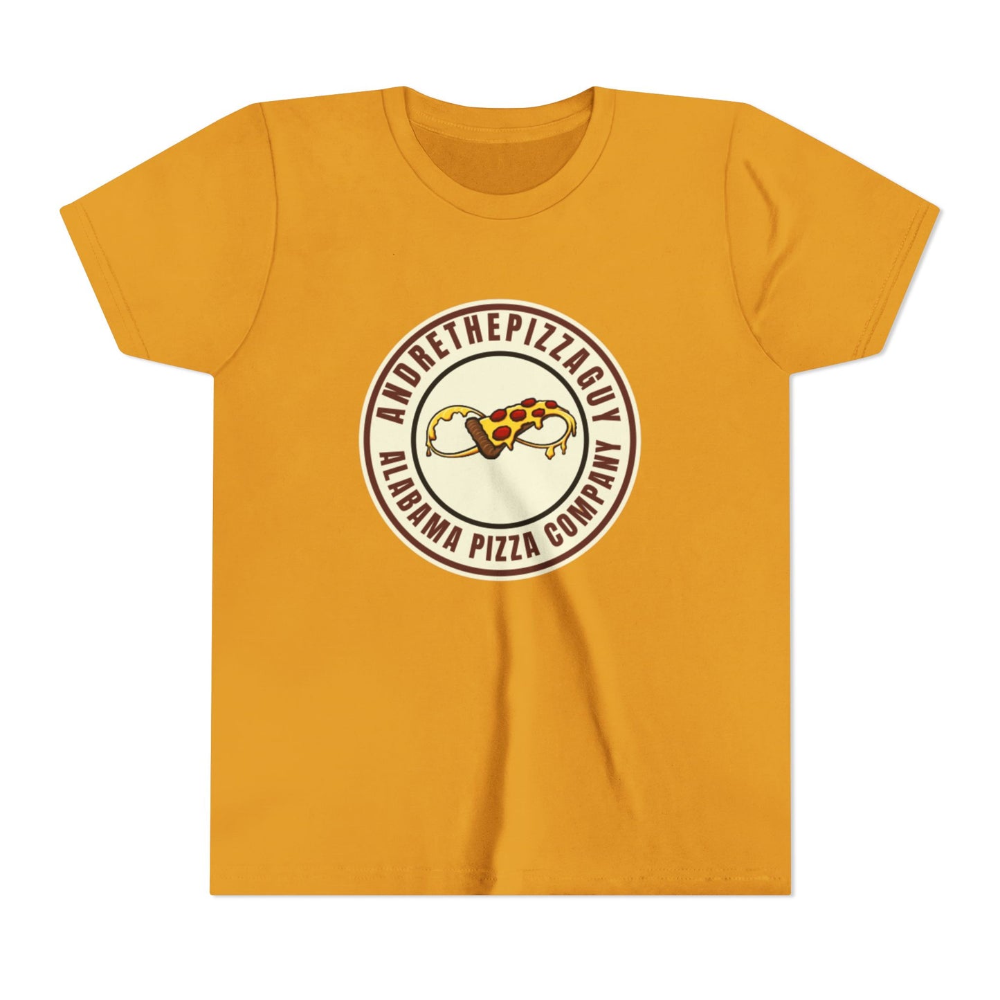 Youth T-Shirt — "AndreThePizzaGuy" Alabama Pizza Company Logo Tee
