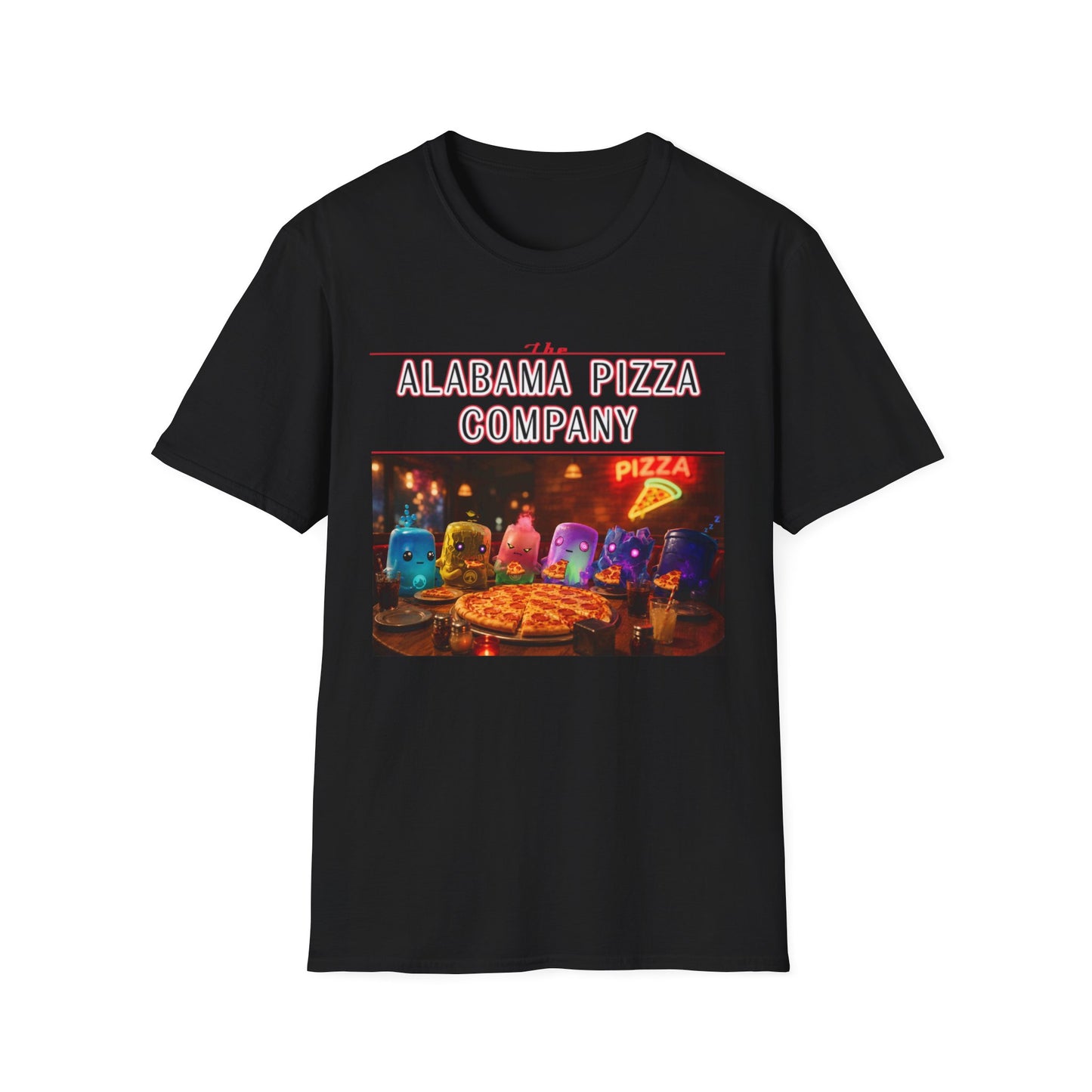 T-Shirt — "The Alabama Pizza Company" Neon Pizzeria Graphic Tee