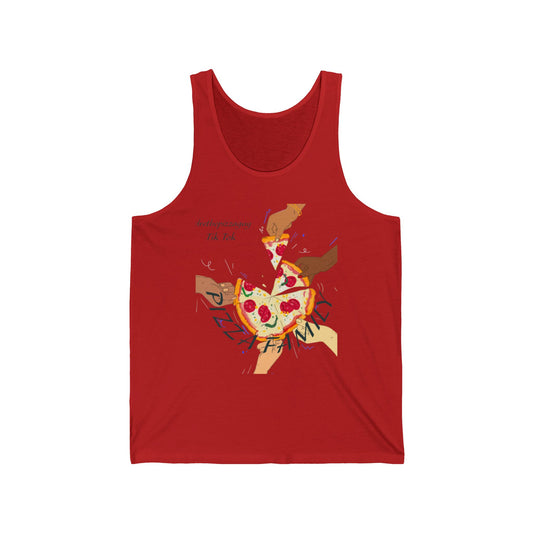 Pizza Family Tank Top — Retro Slice-Sharing Graphic