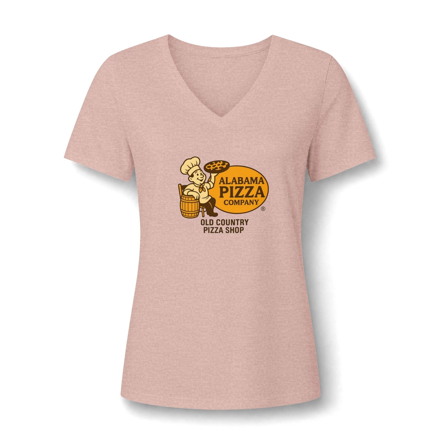 Alabama Pizza Company Vintage Logo V-Neck Tee — Old Country Pizza Shop