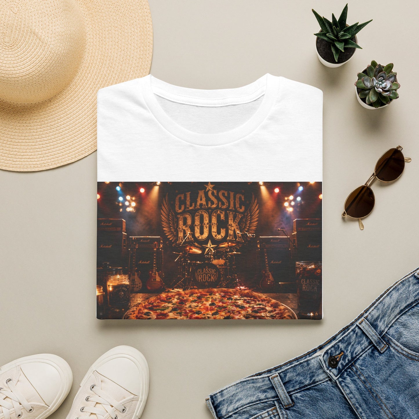 Classic Rock Pizza T-Shirt