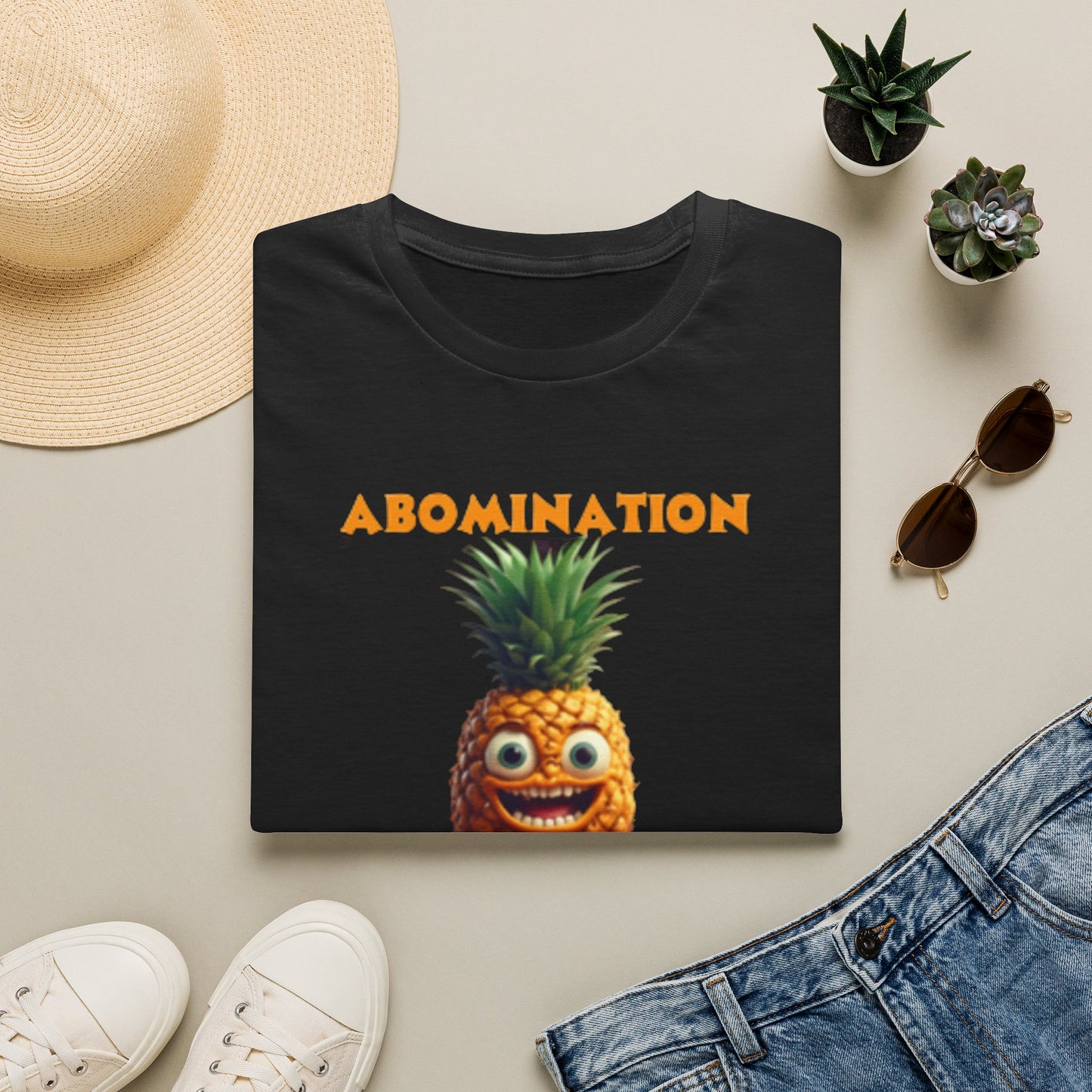 Abomination Pineapple Graphic T-Shirt — Funny Novelty Fruit Tee