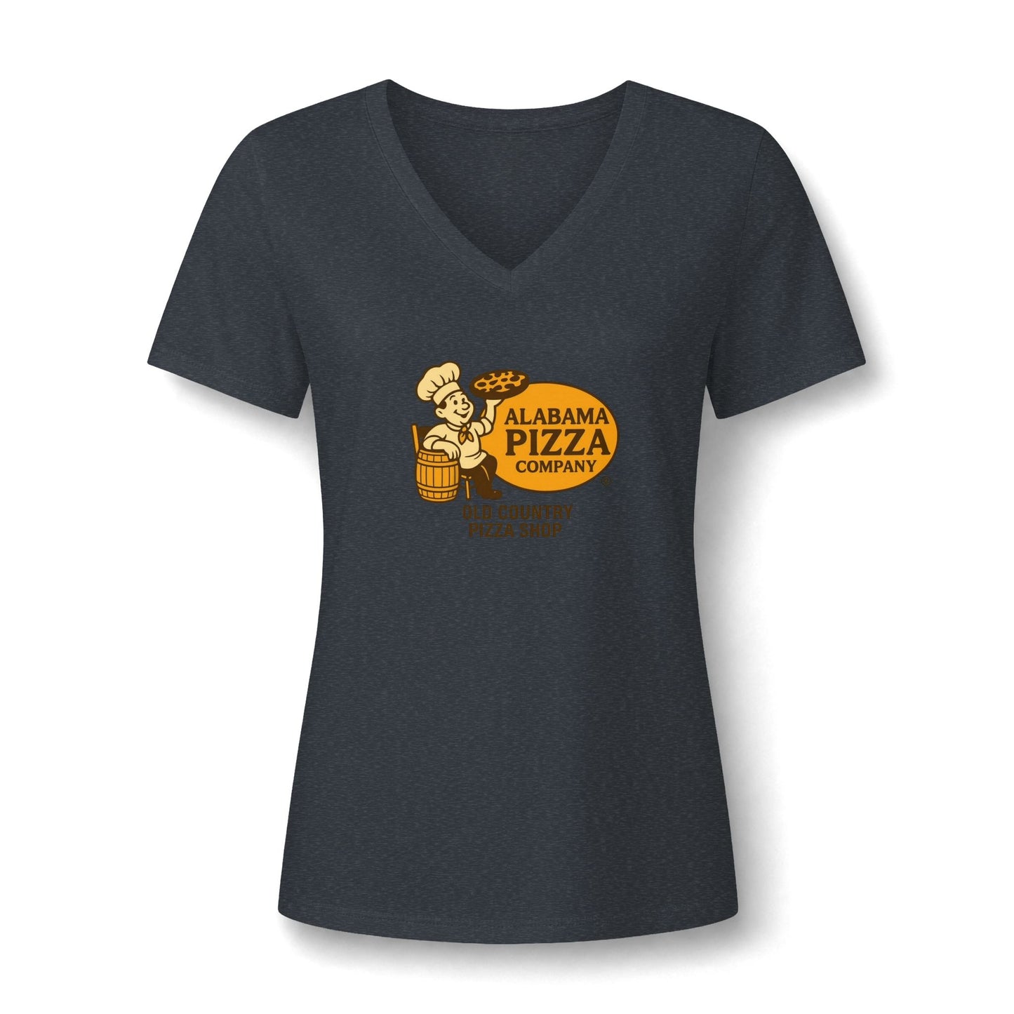 Alabama Pizza Company Vintage Logo V-Neck Tee — Old Country Pizza Shop