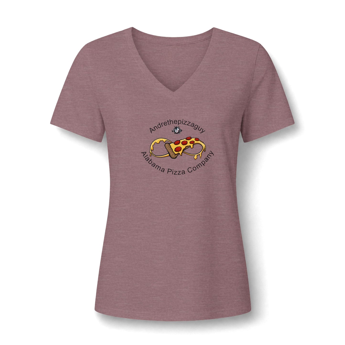 Women's V-Neck Pizza Lover Tee - 'Adventures in Delivery' Graphic