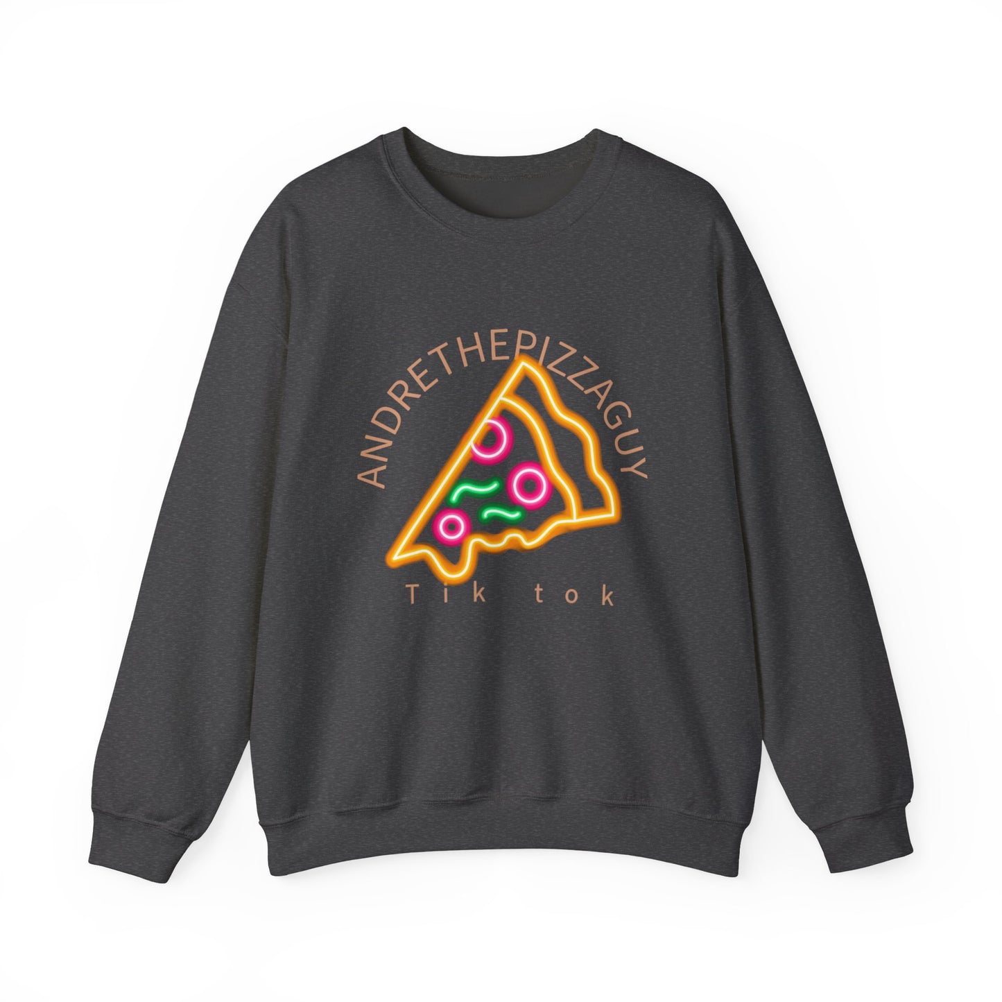 Pizza Slice Crewneck Sweatshirt — "andrethepizzaguy" TikTok Graphic