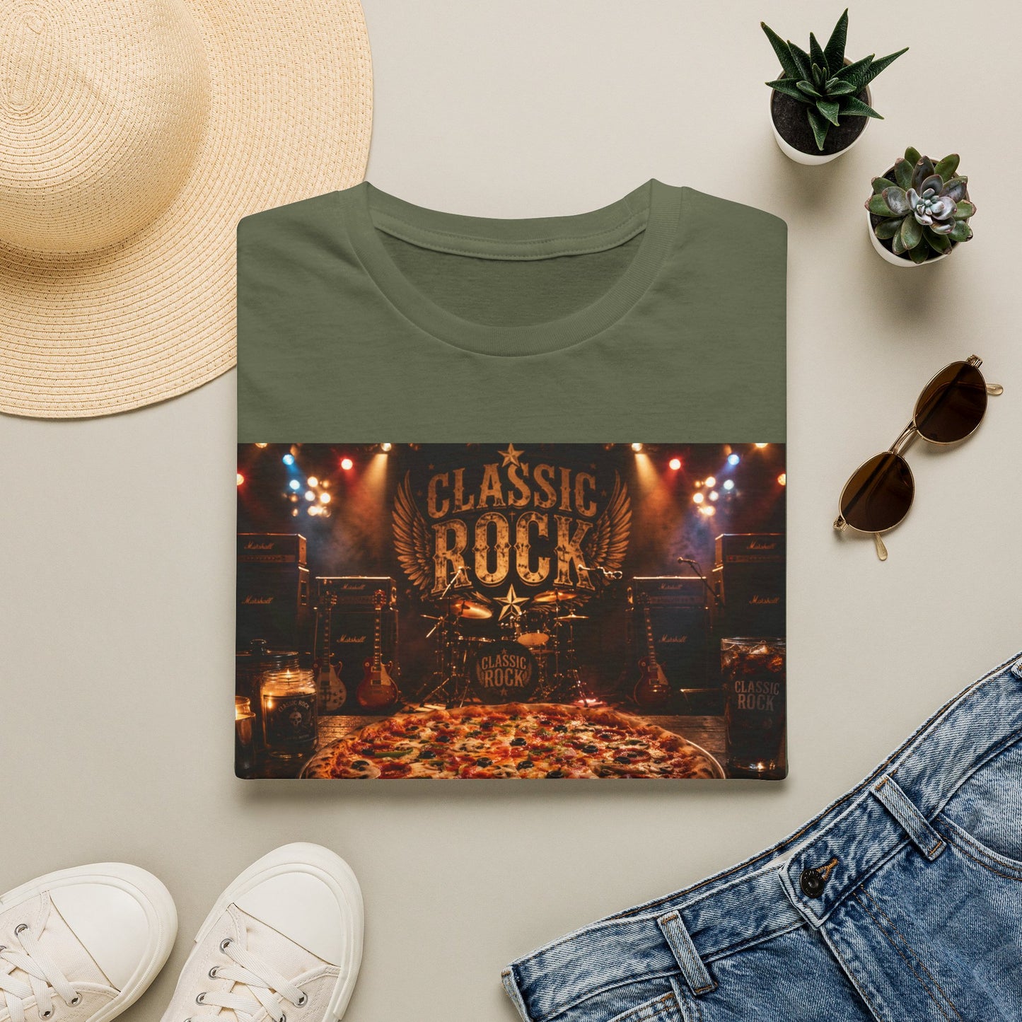 Classic Rock Pizza T-Shirt