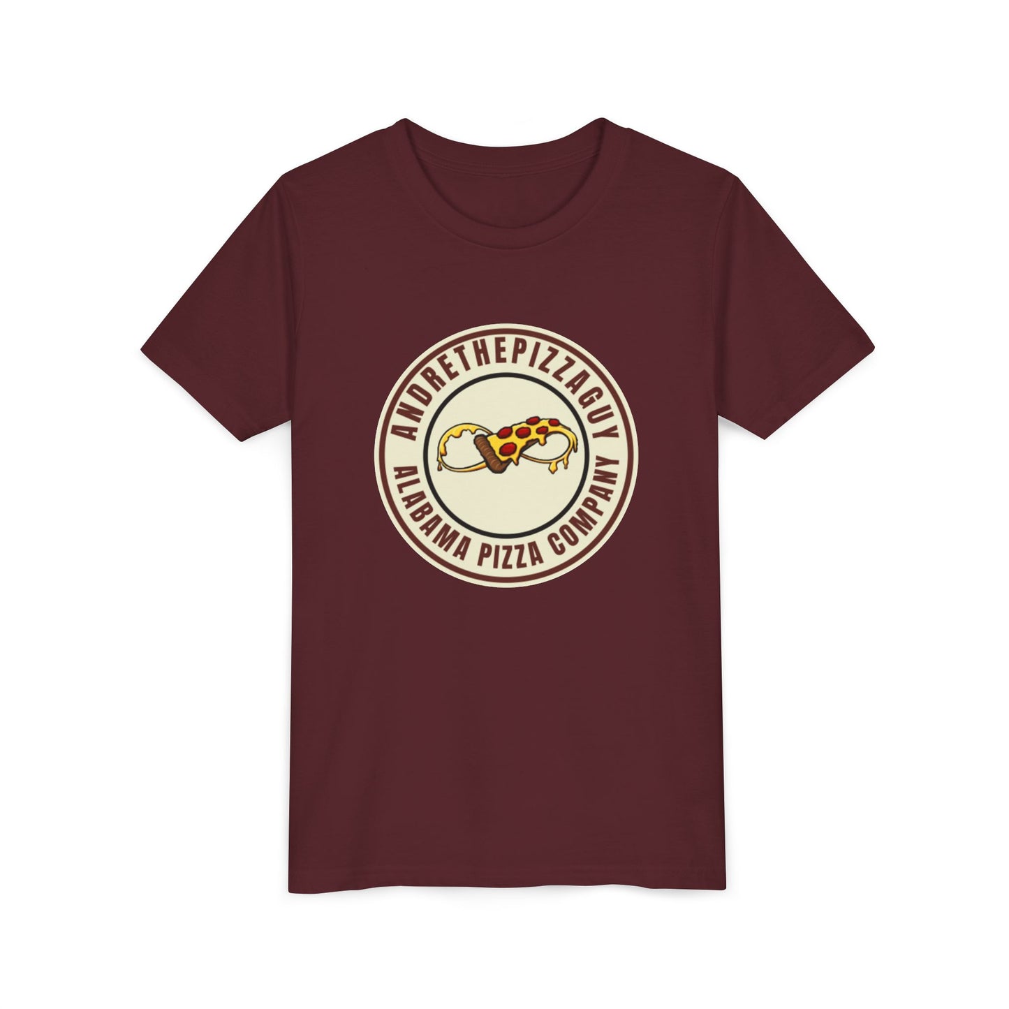 Youth T-Shirt — "AndreThePizzaGuy" Alabama Pizza Company Logo Tee