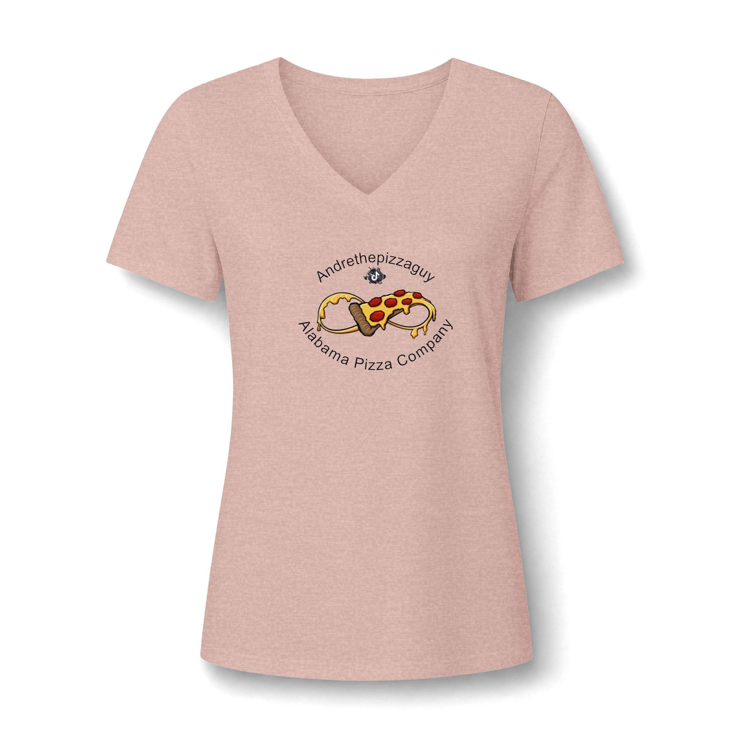 Women's V-Neck Pizza Lover Tee - 'Adventures in Delivery' Graphic