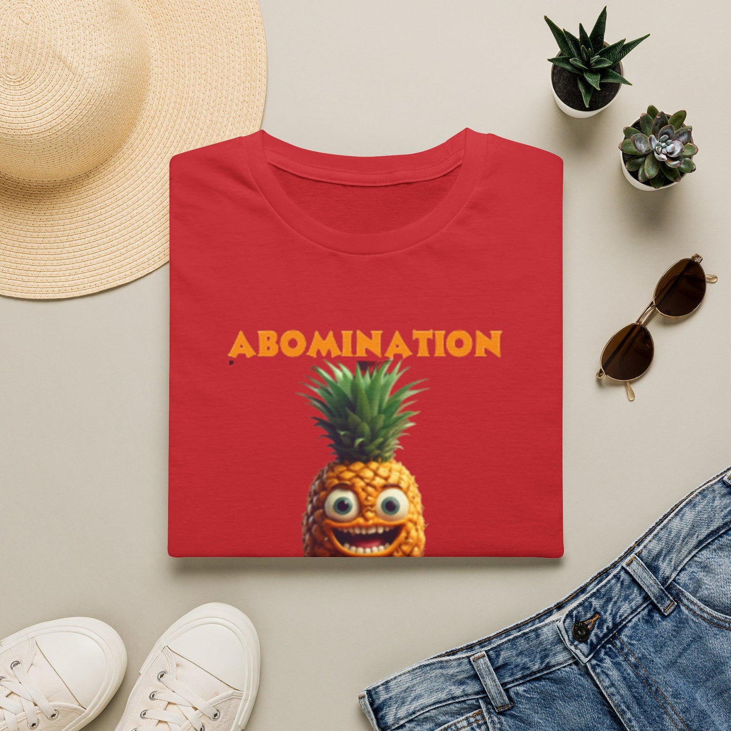 Abomination Pineapple Graphic T-Shirt — Funny Novelty Fruit Tee
