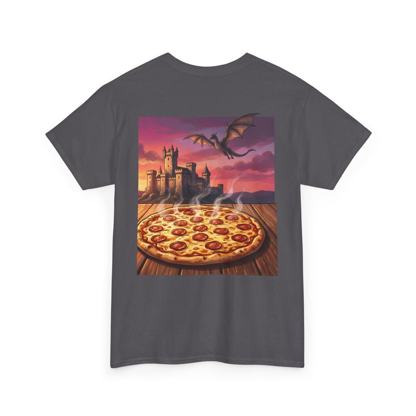 Fantasy Pizza Tee — Dragon Castle Pizza Graphic Shirt