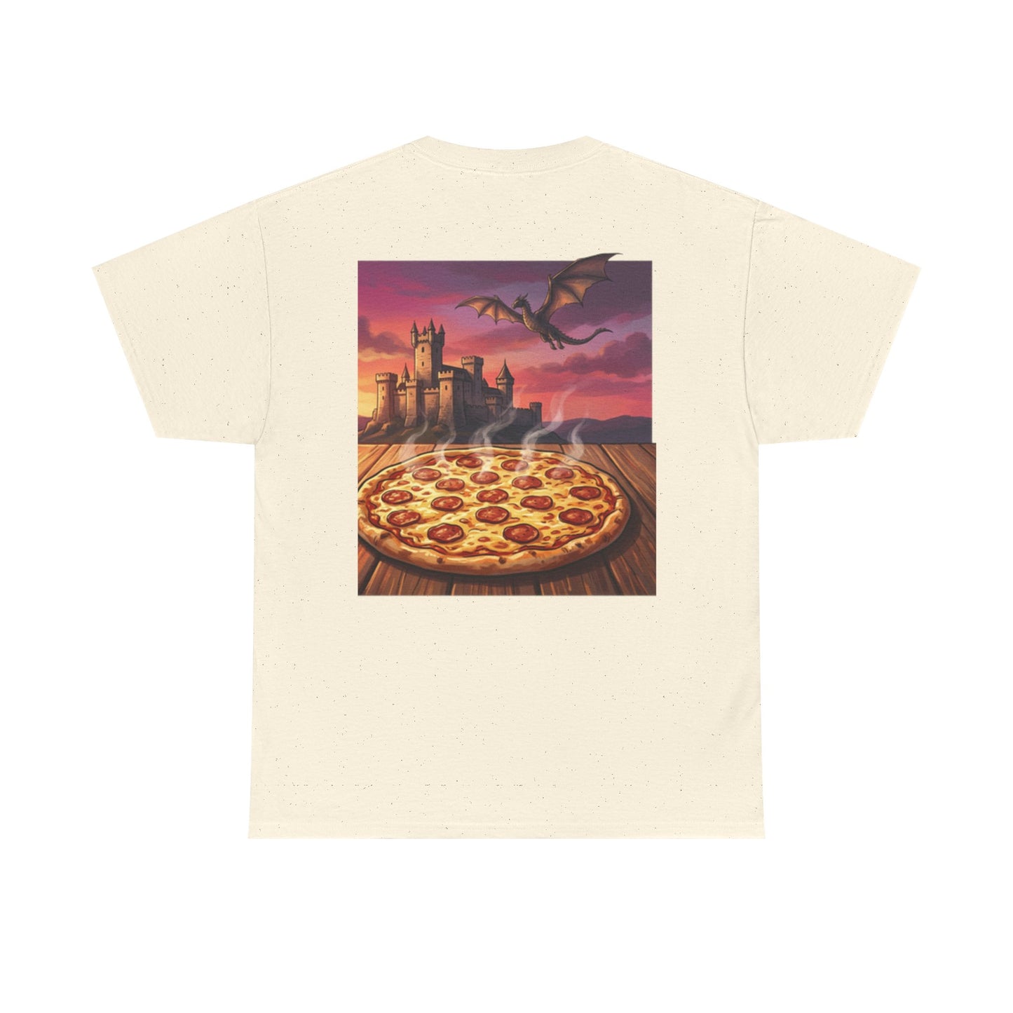 Fantasy Pizza Tee — Dragon Castle Pizza Graphic Shirt