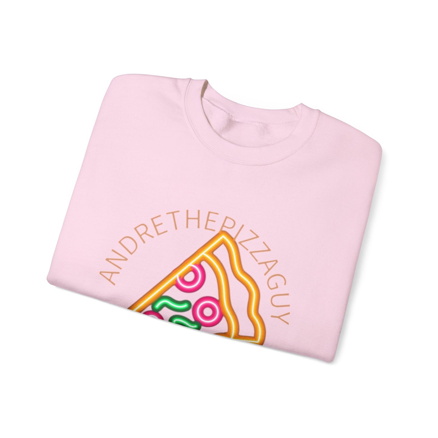 Pizza Slice Crewneck Sweatshirt — "andrethepizzaguy" TikTok Graphic