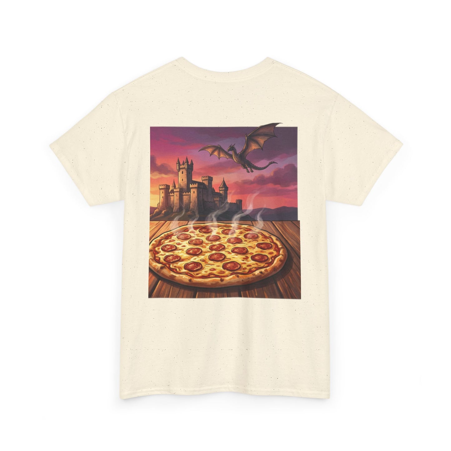 Fantasy Pizza Tee — Dragon Castle Pizza Graphic Shirt
