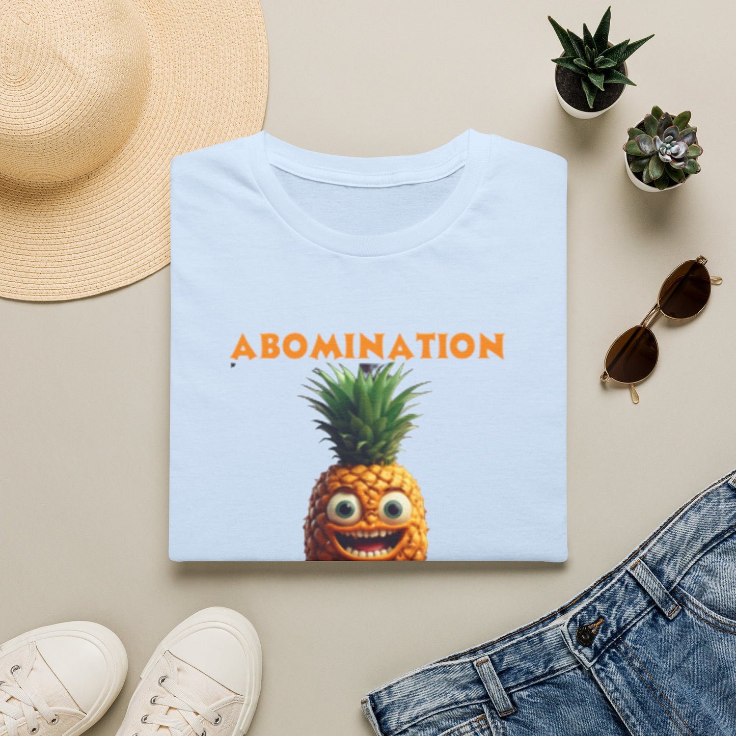 Abomination Pineapple Graphic T-Shirt — Funny Novelty Fruit Tee