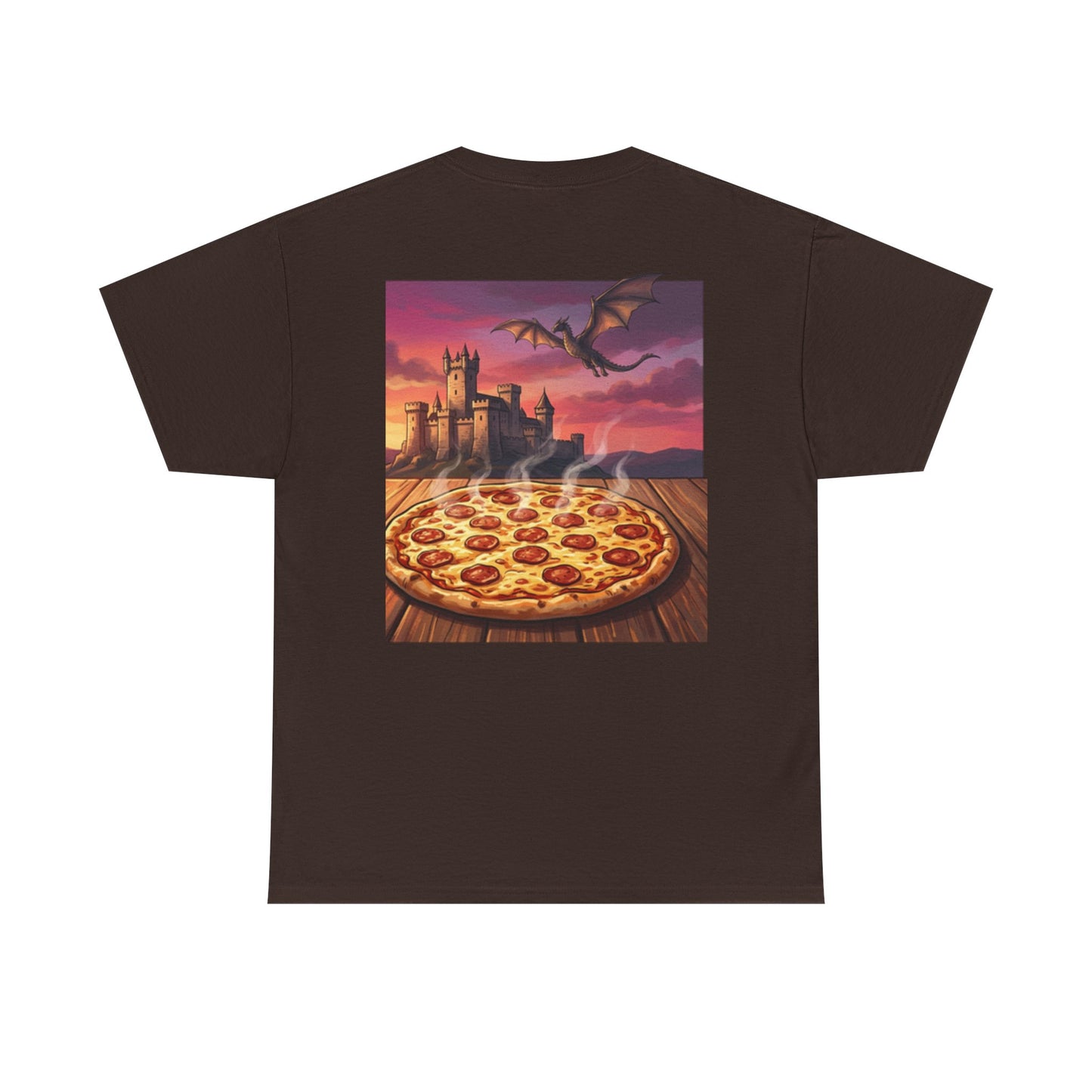 Fantasy Pizza Tee — Dragon Castle Pizza Graphic Shirt