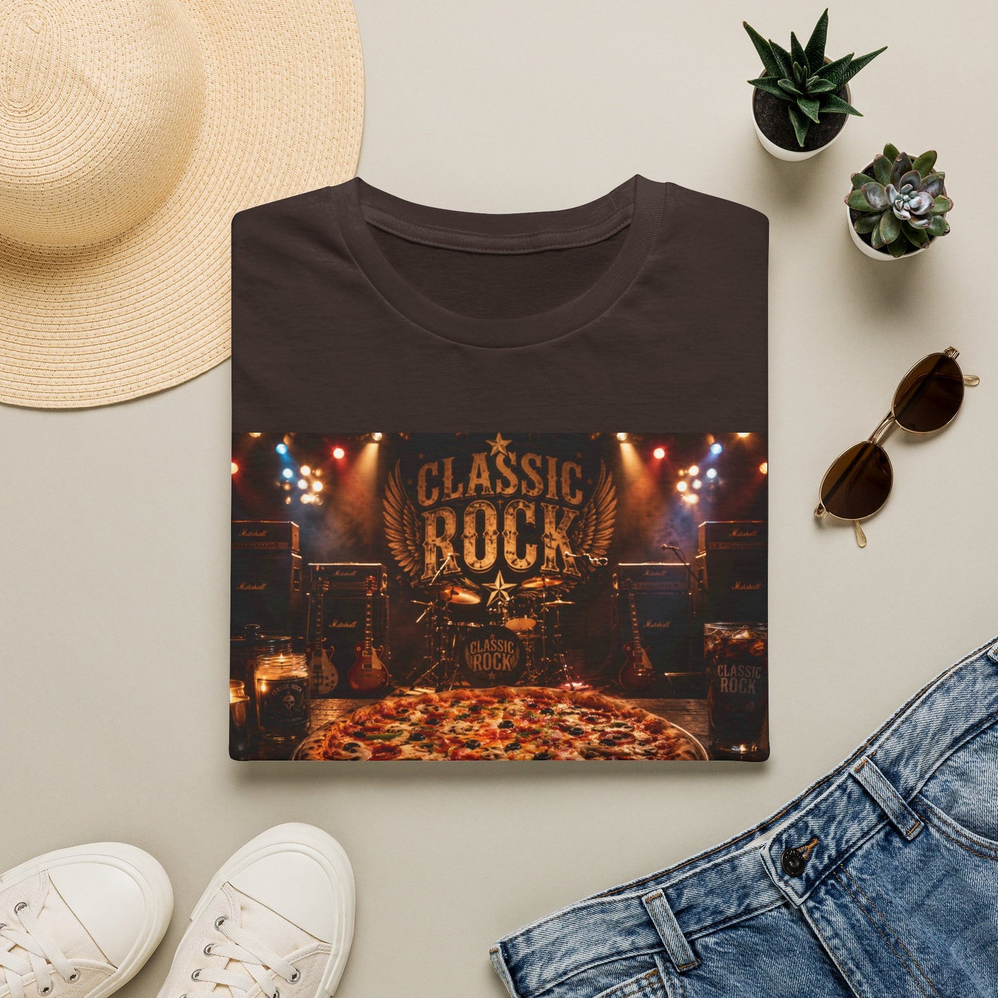 Classic Rock Pizza T-Shirt