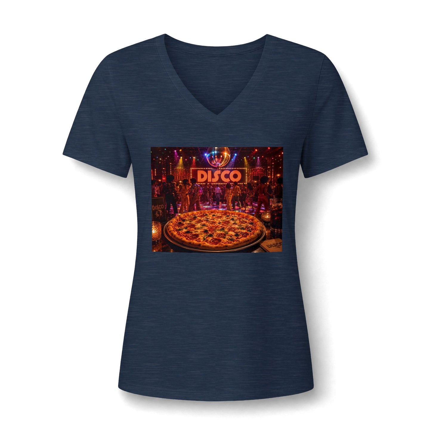 Disco Pizza V-Neck Tee