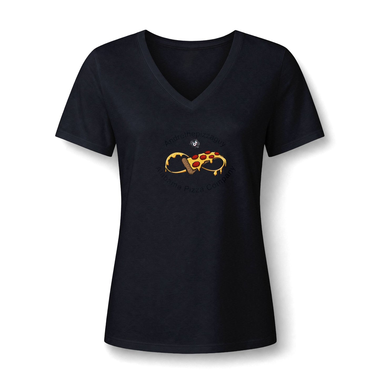 Women's V-Neck Pizza Lover Tee - 'Adventures in Delivery' Graphic