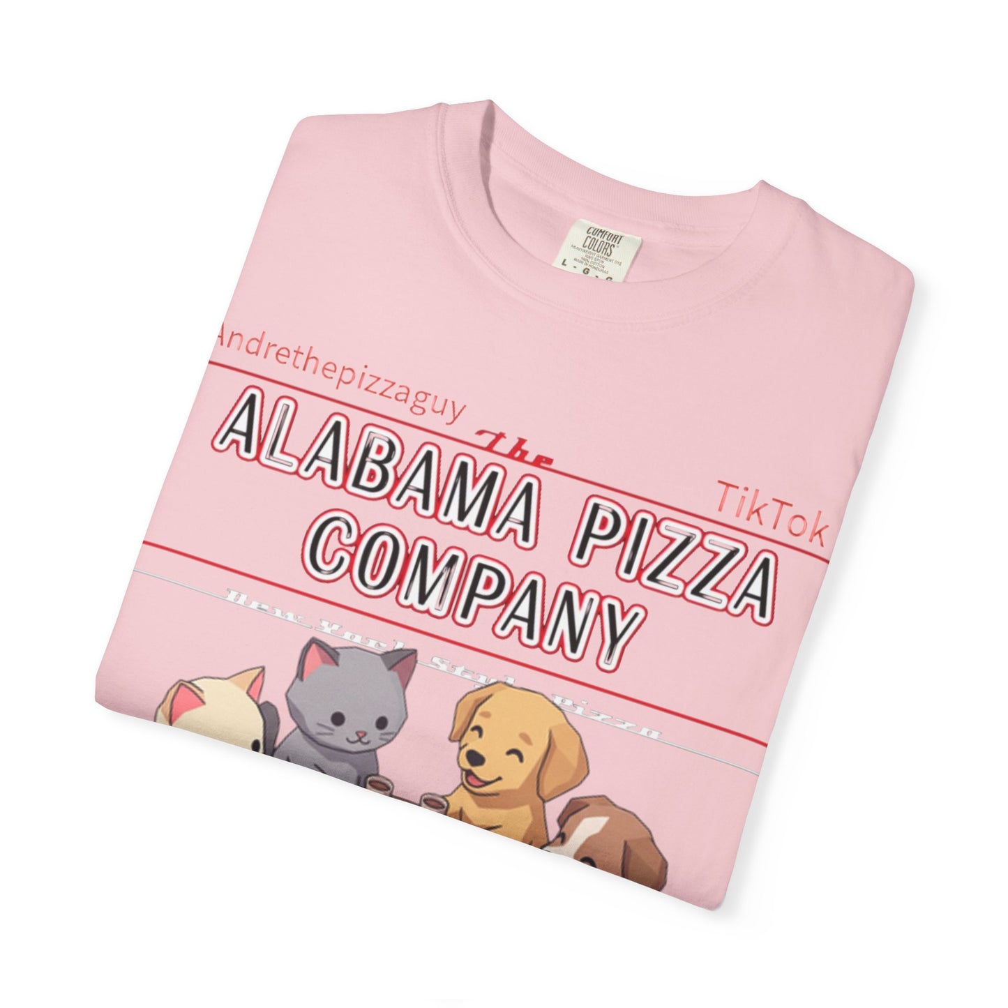 Alabama Pizza Company T-Shirt — Cute Dogs Sharing Pizza Graphic Tee