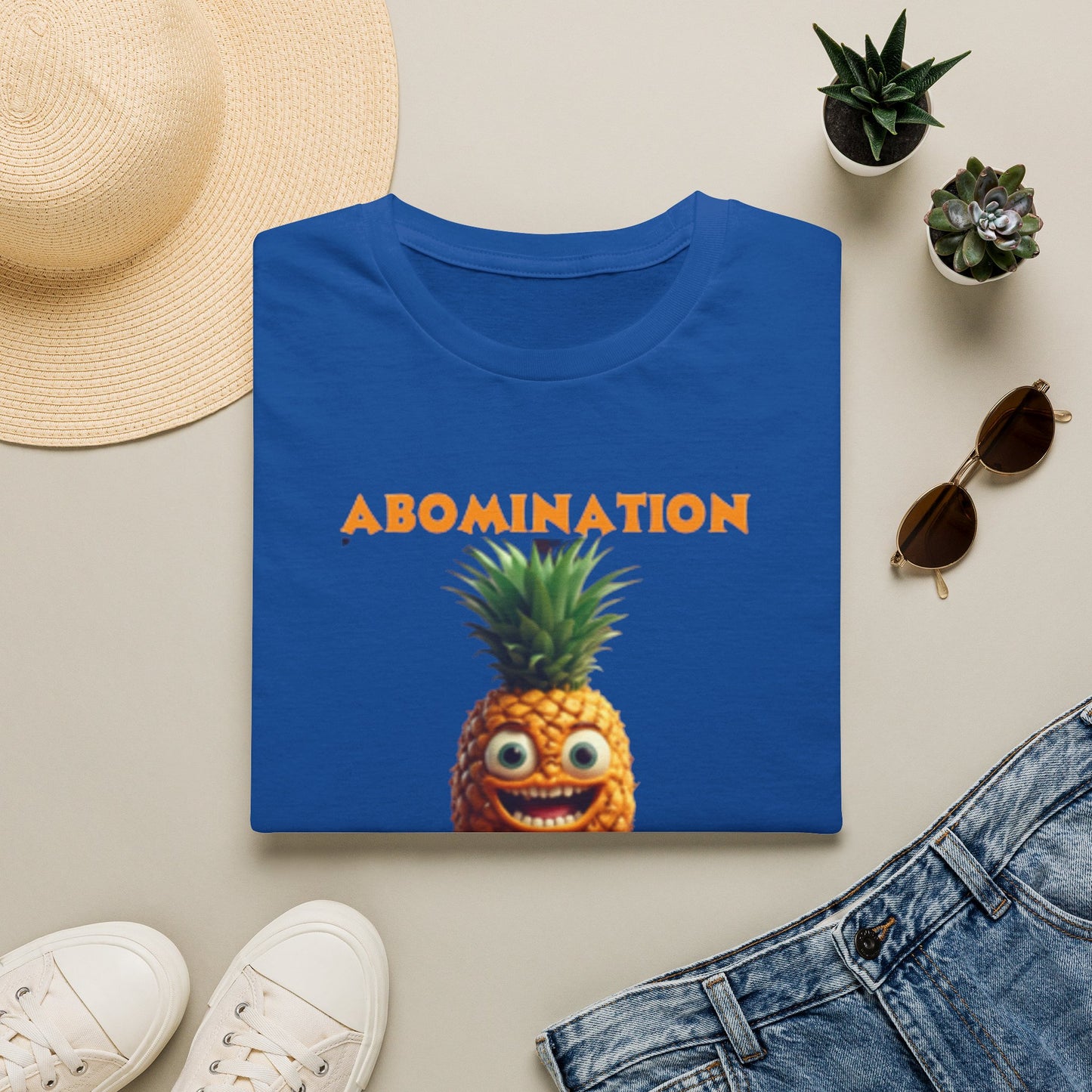Abomination Pineapple Graphic T-Shirt — Funny Novelty Fruit Tee