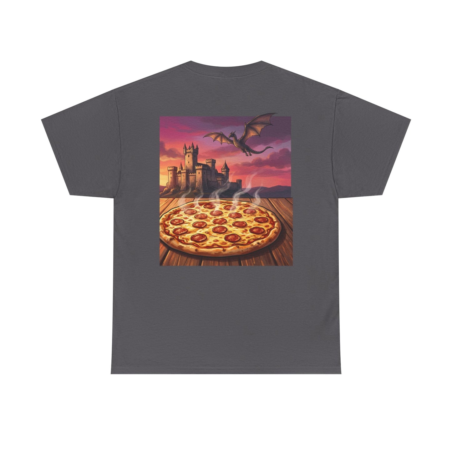 Fantasy Pizza Tee — Dragon Castle Pizza Graphic Shirt