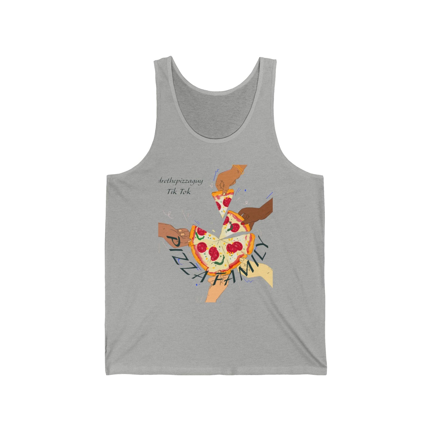 Pizza Family Tank Top — Retro Slice-Sharing Graphic