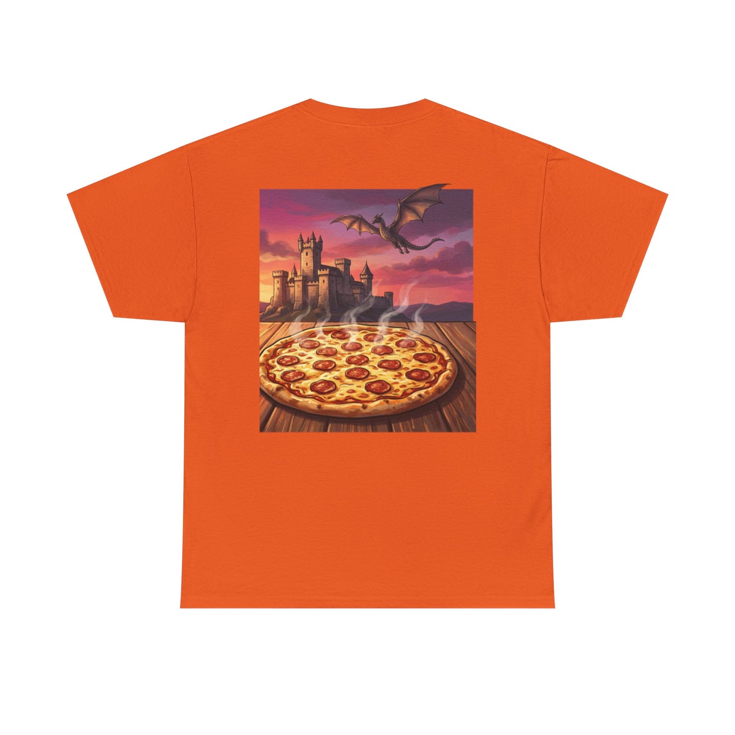 Fantasy Pizza Tee — Dragon Castle Pizza Graphic Shirt