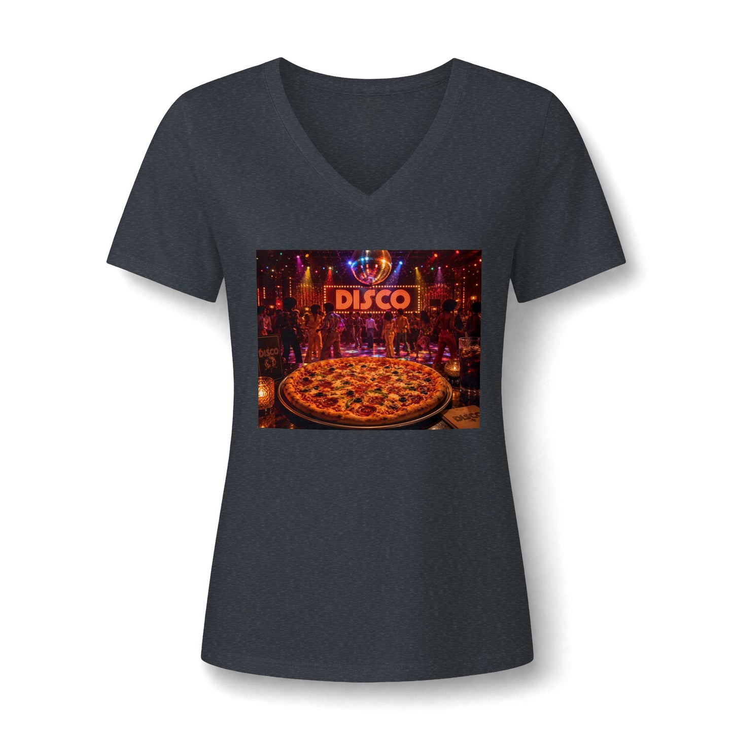 Disco Pizza V-Neck Tee