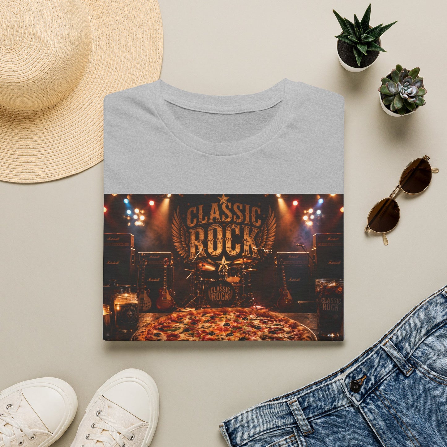 Classic Rock Pizza T-Shirt