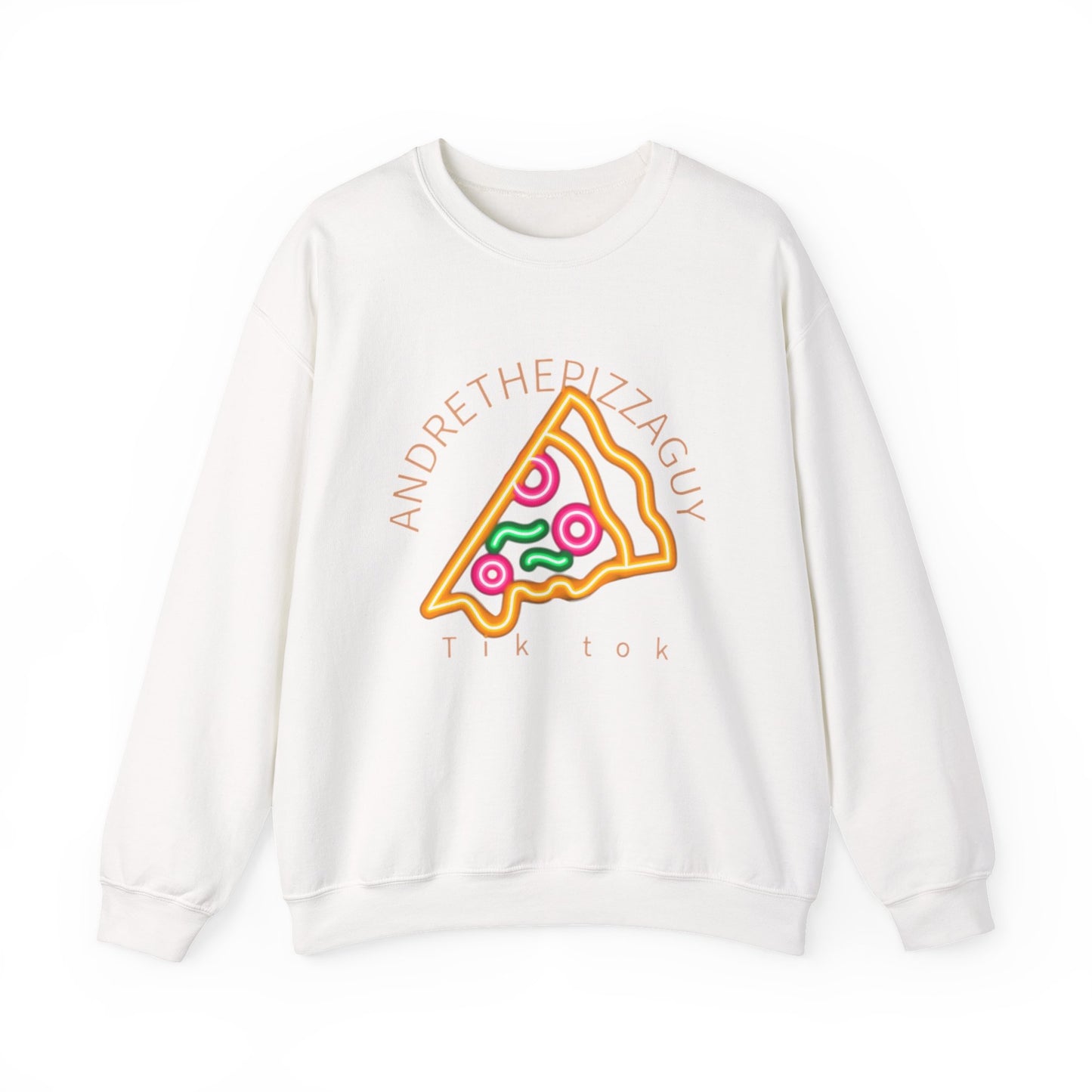 Pizza Slice Crewneck Sweatshirt — "andrethepizzaguy" TikTok Graphic