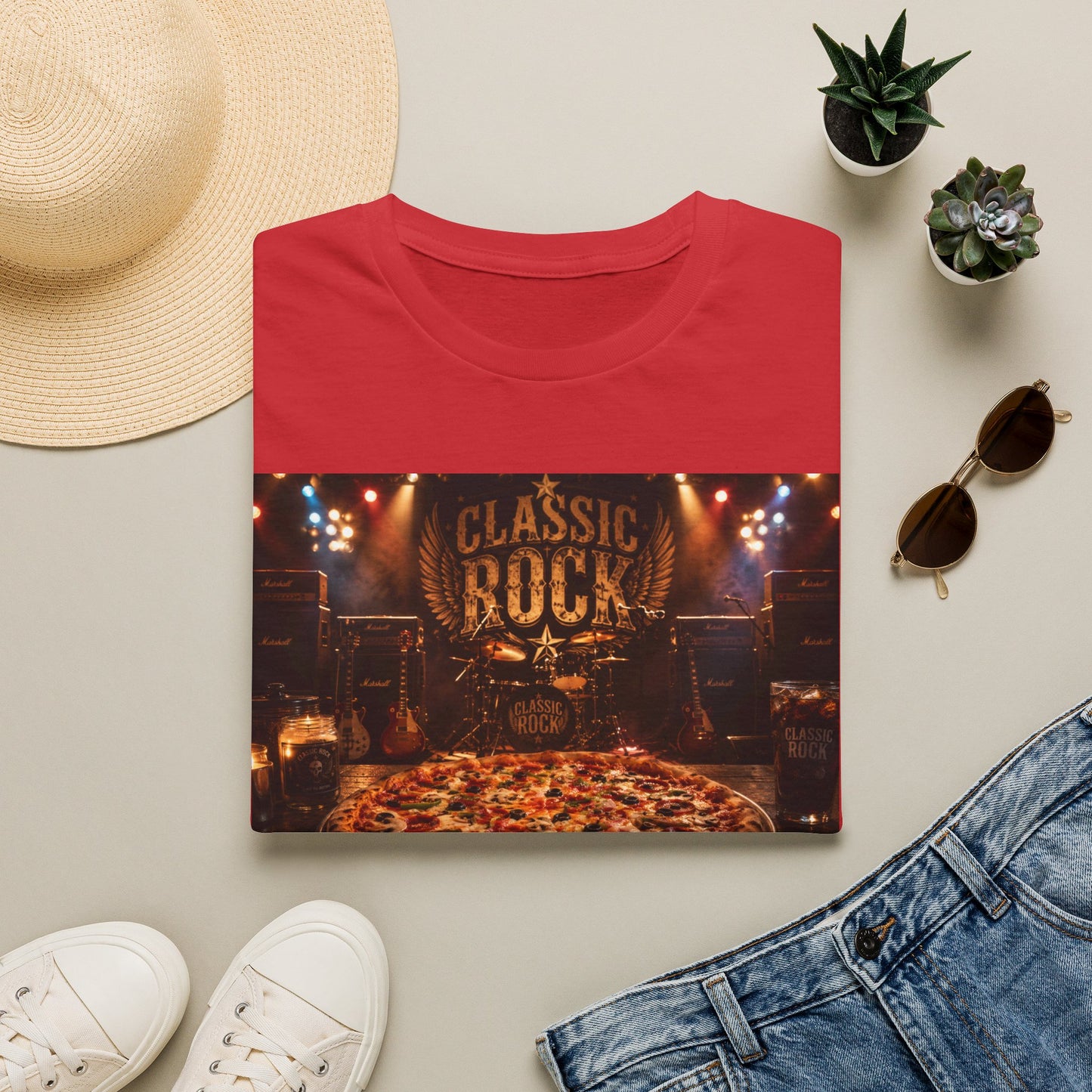 Classic Rock Pizza T-Shirt