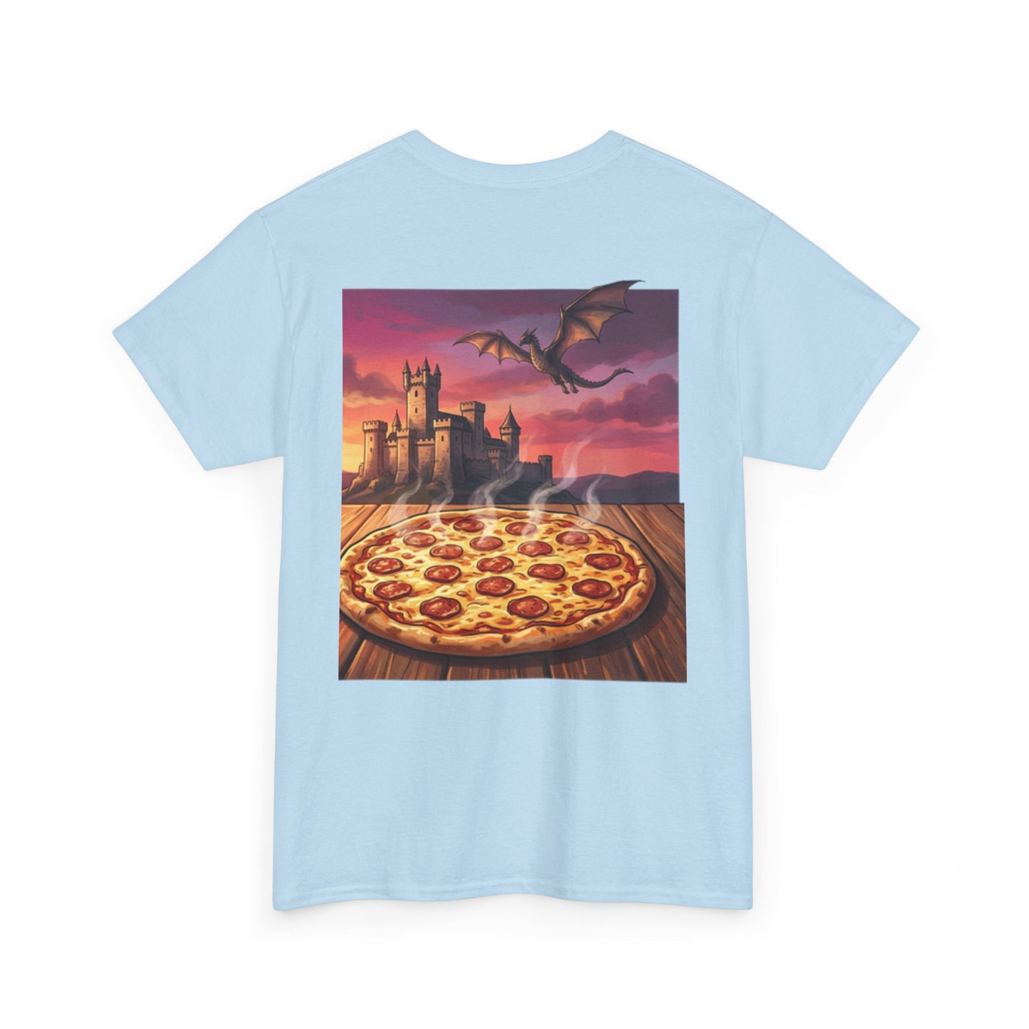 Fantasy Pizza Tee — Dragon Castle Pizza Graphic Shirt