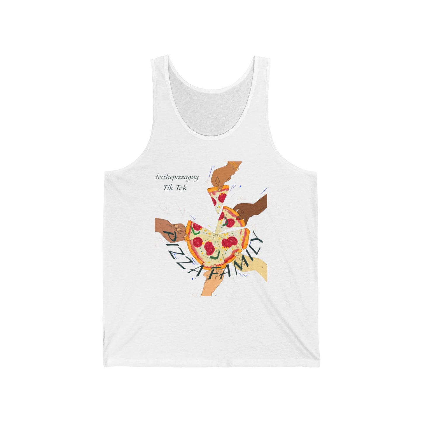 Pizza Family Tank Top — Retro Slice-Sharing Graphic