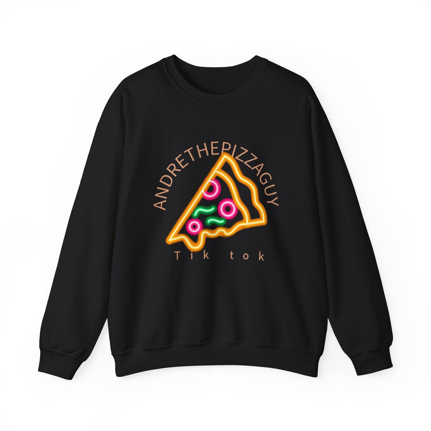 Pizza Slice Crewneck Sweatshirt — "andrethepizzaguy" TikTok Graphic