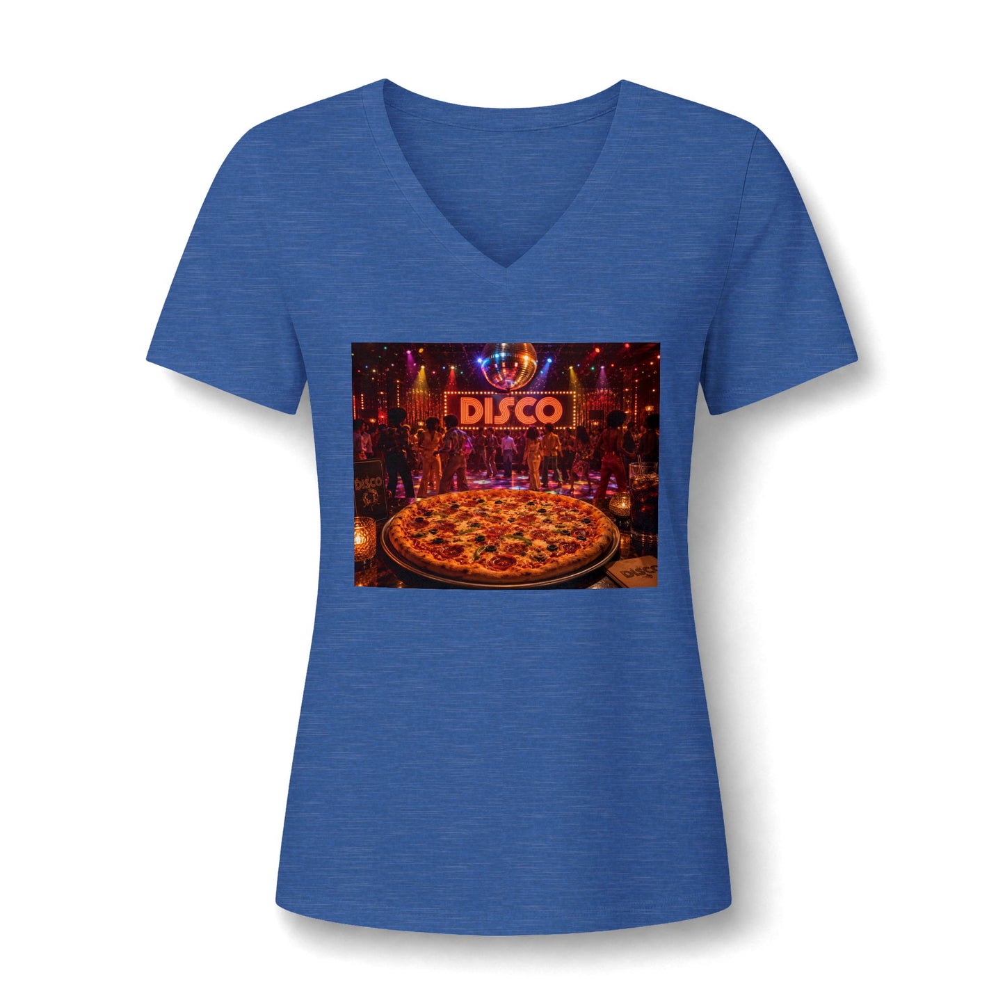 Disco Pizza V-Neck Tee