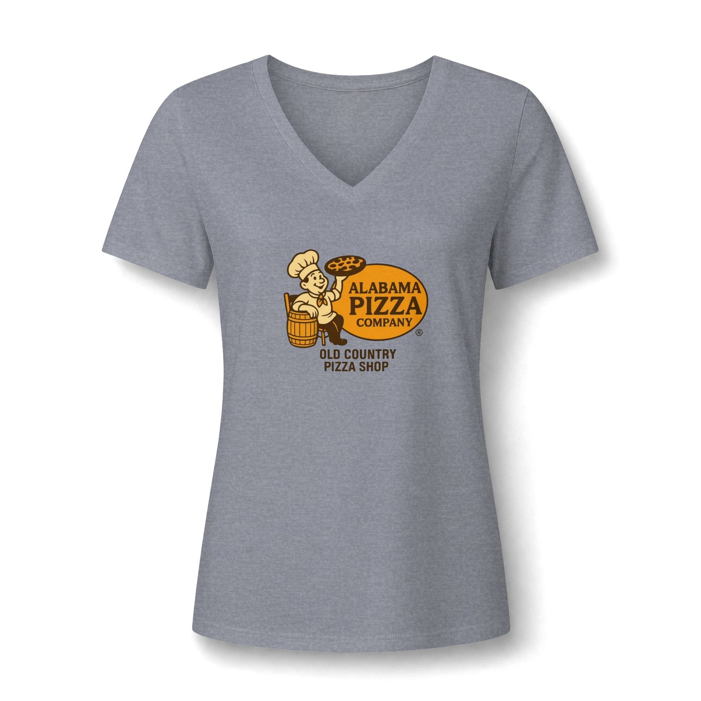 Alabama Pizza Company Vintage Logo V-Neck Tee — Old Country Pizza Shop